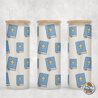 The Blue Bible Glass Can