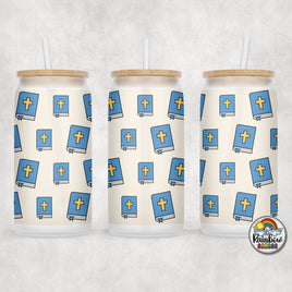 The Blue Bible Glass Can