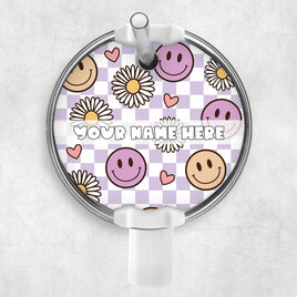 Purple Smiles Round Topper