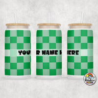 Plain Checker 1 Glass Can