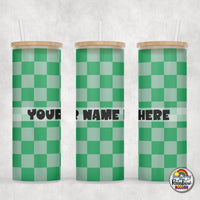 Plain Checker 1 Glass Can