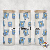 The Blue Bible Glass Can