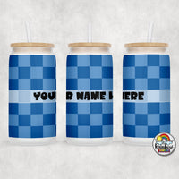 Plain Checker 1 Glass Can