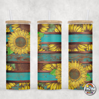 Sunflowers Glass Can