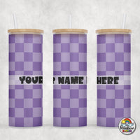 Plain Checker 1 Glass Can