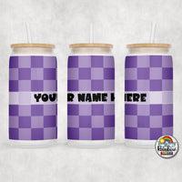 Plain Checker 1 Glass Can