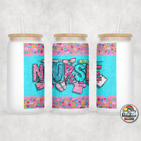 Pink Nurse Glass Can