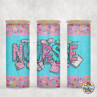 Pink Nurse Glass Can