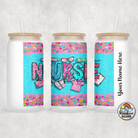 Pink Nurse Glass Can