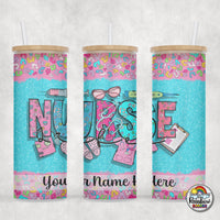 Pink Nurse Glass Can