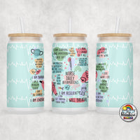 Nurse Affirmations Glass Can