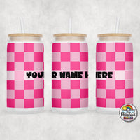 Plain Checker 1 Glass Can