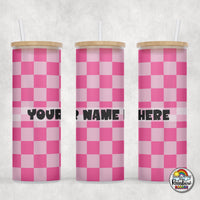 Plain Checker 1 Glass Can