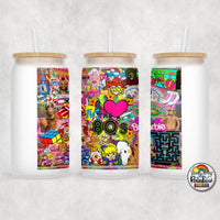 I Love the 80's Glass Can