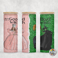 Good Witch or Bad Witch Glass Can