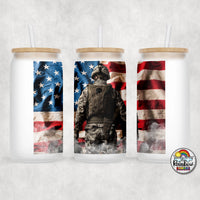 American Soldiers Glass Can