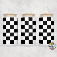 Plain Checker 2 Glass Can