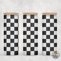 Plain Checker 2 Glass Can