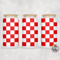 Plain Checker 2 Glass Can