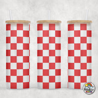 Plain Checker 2 Glass Can