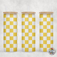 Plain Checker 2 Glass Can
