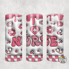 Nurse Checkered Tumbler