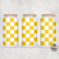 Plain Checker 2 Glass Can