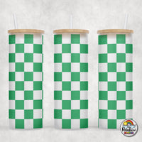 Plain Checker 2 Glass Can