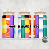 School Supplies 1 Glass Can