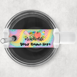 Retro #teacherlife Long Topper