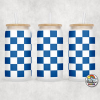 Plain Checker 2 Glass Can