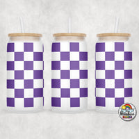 Plain Checker 2 Glass Can