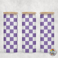 Plain Checker 2 Glass Can