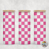 Plain Checker 2 Glass Can