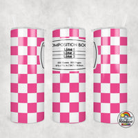 Checker Composition 2 All Colors Tumbler