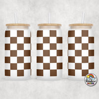 Plain Checker 2 Glass Can