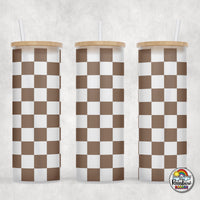 Plain Checker 2 Glass Can