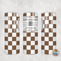 Checker Composition 2 All Colors Tumbler
