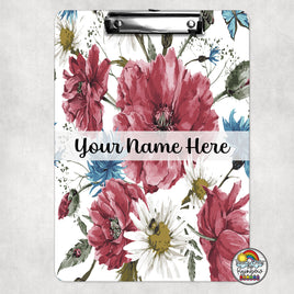 Burgundy Floral Clipboard