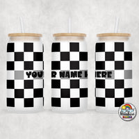 Plain Checker 2 Glass Can