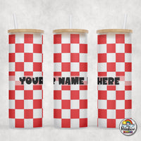 Plain Checker 2 Glass Can