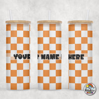 Plain Checker 2 Glass Can