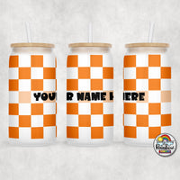 Plain Checker 2 Glass Can