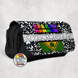 Bright Crayons Large Pencil Bag