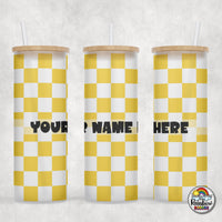 Plain Checker 2 Glass Can