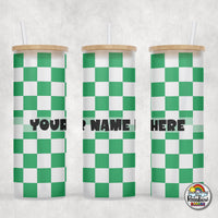 Plain Checker 2 Glass Can