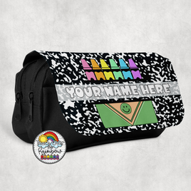 Pastel Crayons Large Pencil Bag