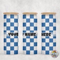 Plain Checker 2 Glass Can