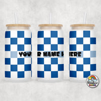 Plain Checker 2 Glass Can