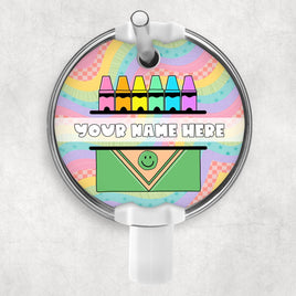 Retro Crayon Round Topper